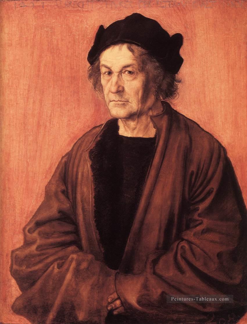 Portrait de Durers Père à 70 Renaissance Nothern Albrecht Dürer Peintures à l'huile